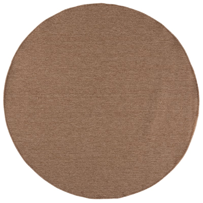 SAFAVIEH Sisal Performance Amelija Washable Indoor/Outdoor Rug - Weather Resistant & Easy Cleaning - 6'7" Round - Natural