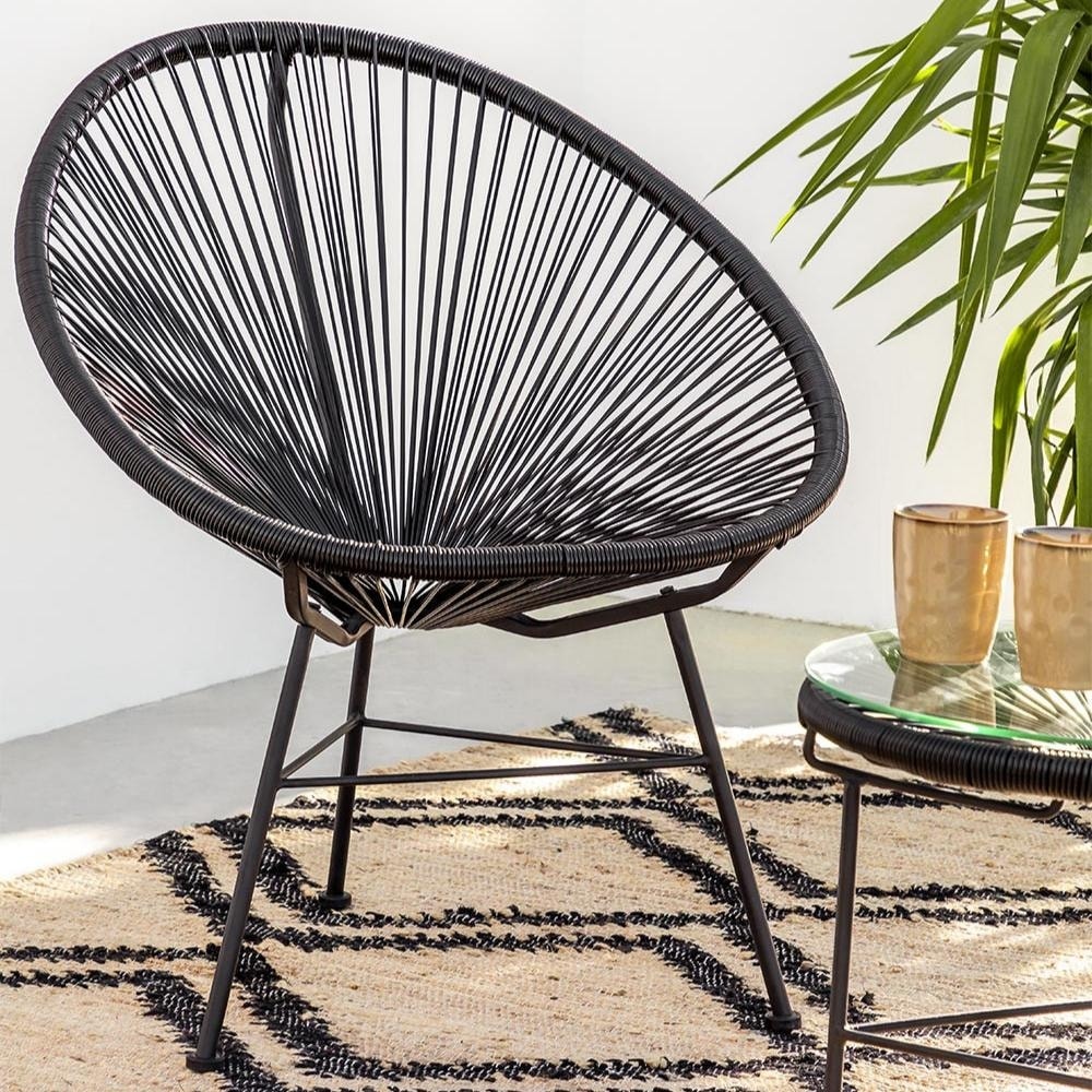 Vinyl Cord Indoor and Outdoor Acapulco Chair Set of 3 On Sale