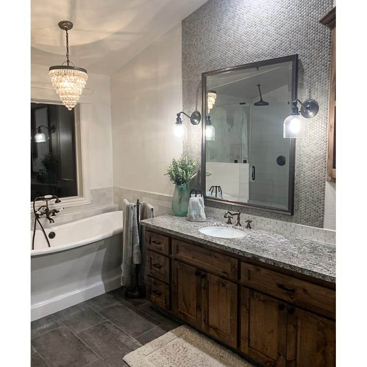 Frame My Mirror Pewter Finish Framed Mirror, Crenshaw Design.