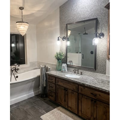 Frame My Mirror Pewter Finish Framed Mirror, Crenshaw Design.