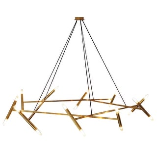 20 Light Gold Stainless Steel Round Light Fixture