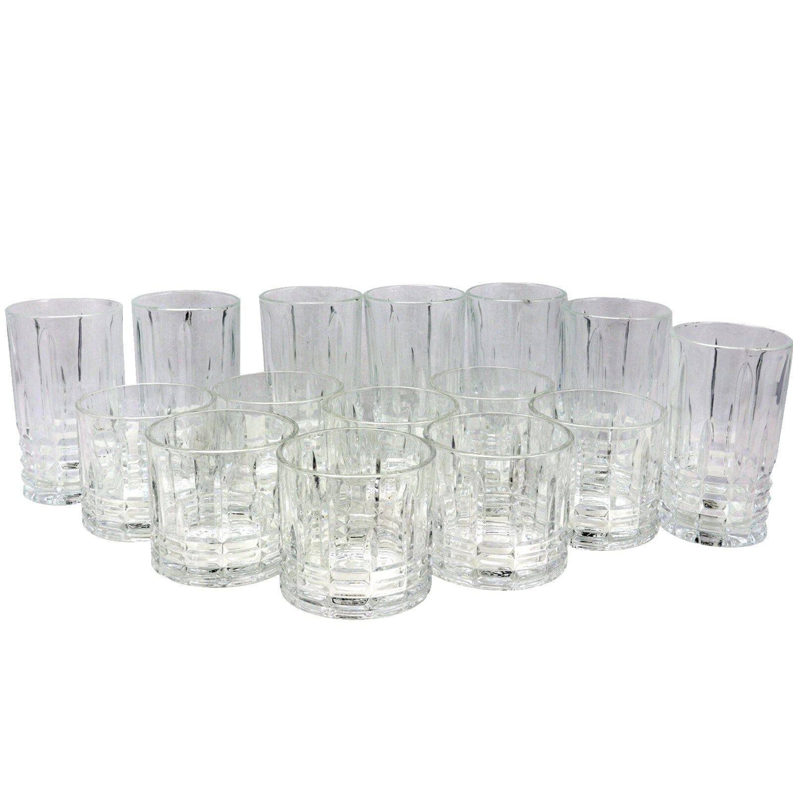 Joyjolt Alain Drinking Glasses Set Of 8 Glass Tumblers. Highball