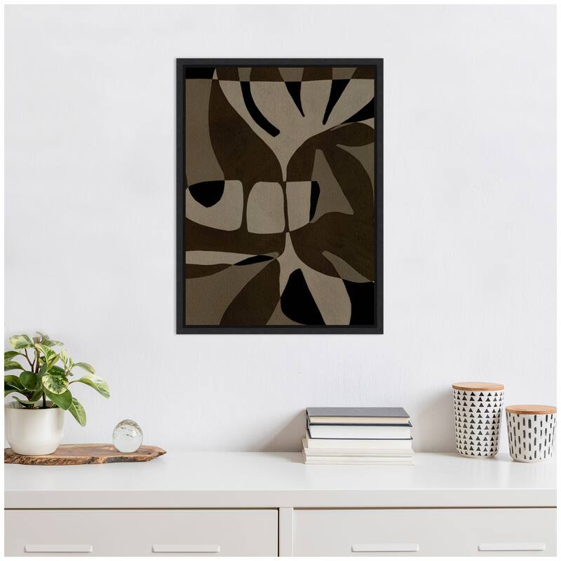Kate and Laurel Sylvie Contour 2 Framed Canvas by Shatha Al Dafai