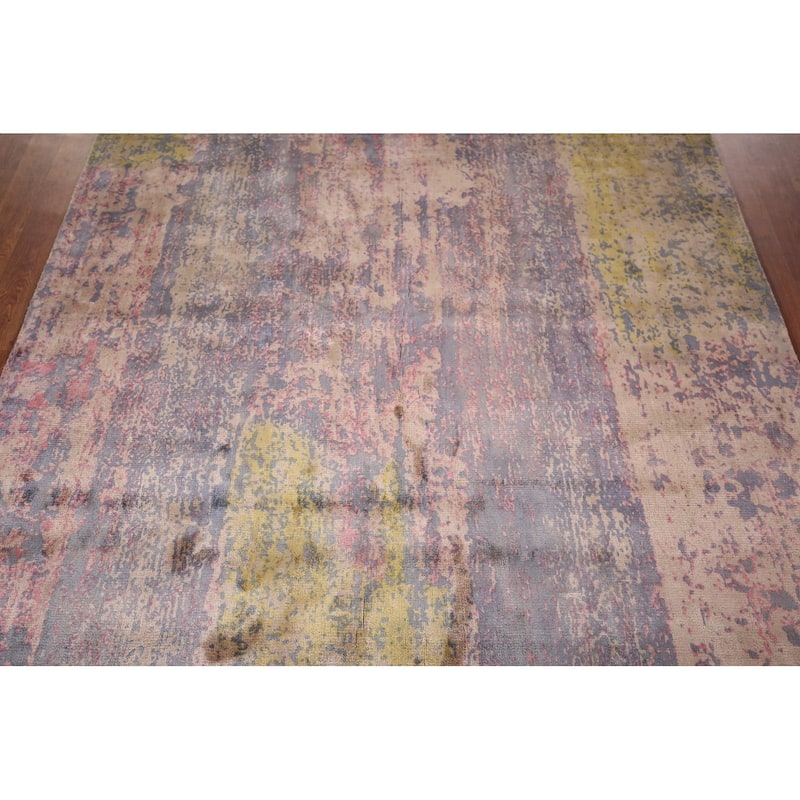 Abstract Modern Area Rug Handmade Wool Carpet - 5'5" X 7'9"