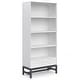 preview thumbnail 16 of 22, WYNDENHALL Devlin SOLID HARDWOOD and Metal 66x30 inch Rectangle Industrial Bookcase - 30"w x 14"d x 66" h