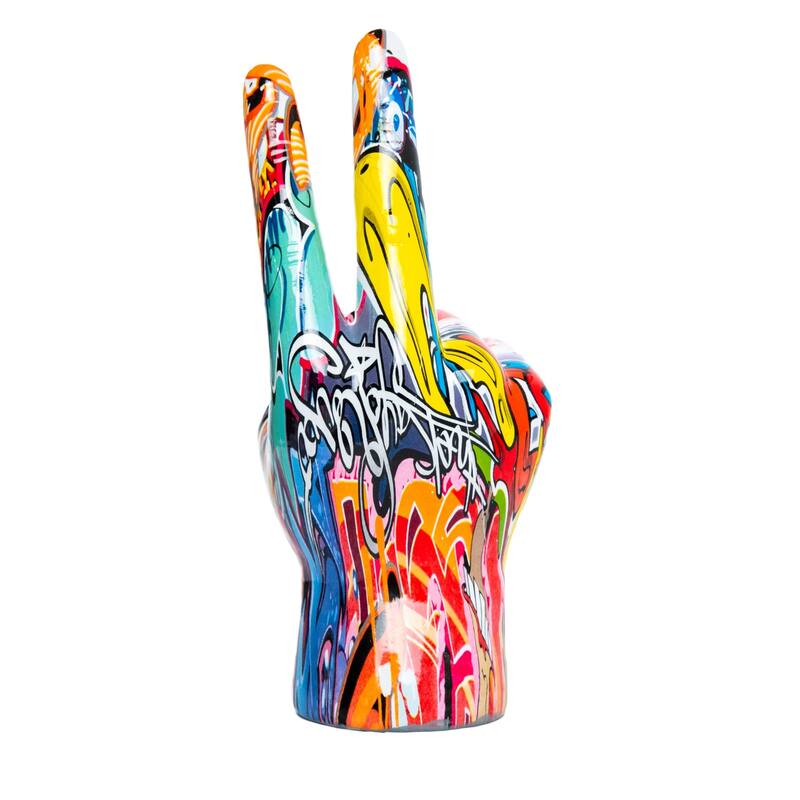 Interior Illusions Plus Street Art Peace Sign Tabletop - 9" tall