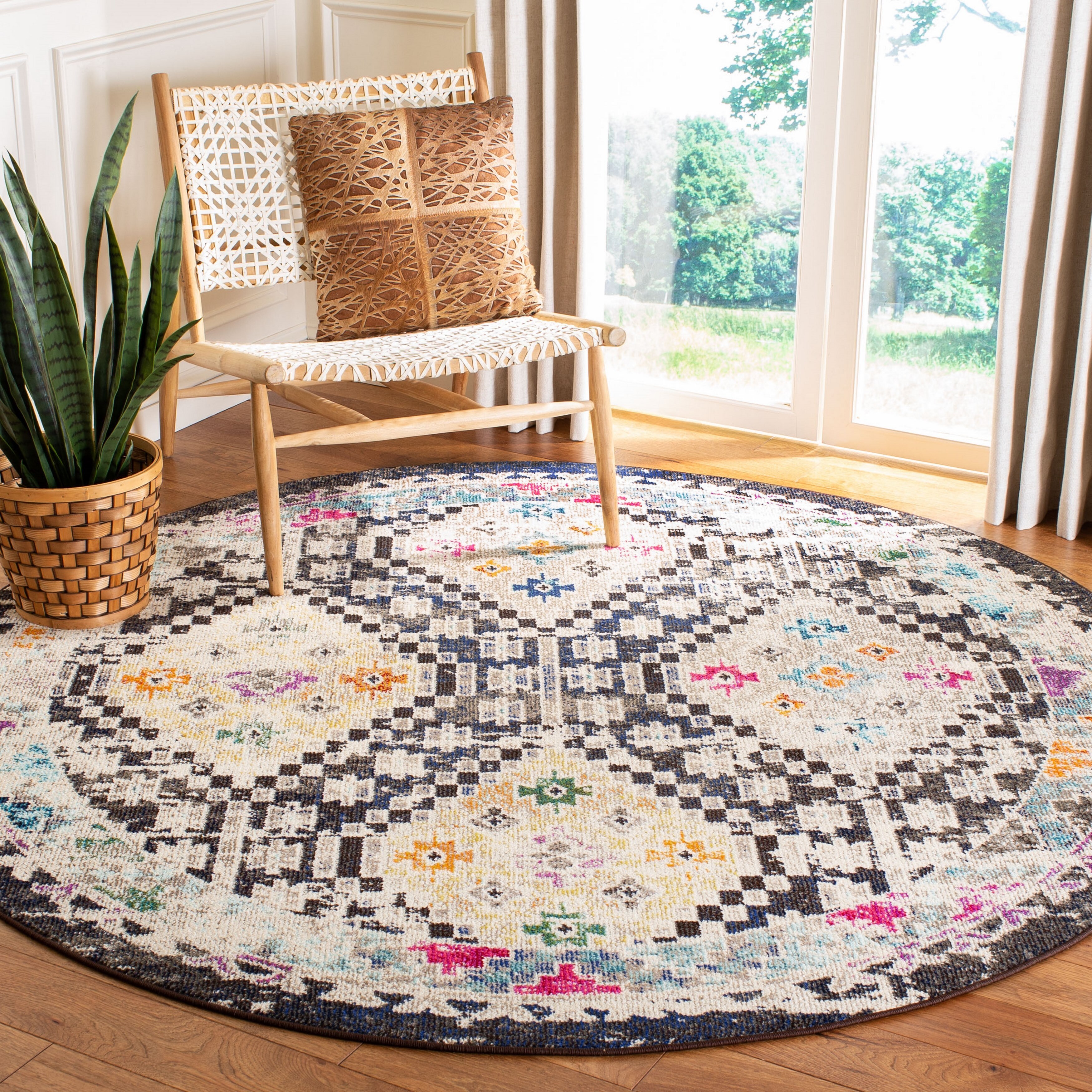 Shop Safavieh Madison Medine Boho Diamond Distressed Rug On Sale