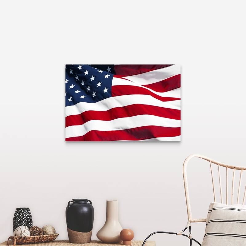 "American Flag" Canvas Wall Art - 36 x 24