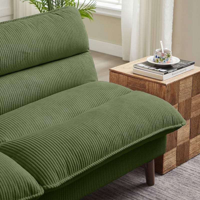 Cordury Armless Futon Sofa Bed