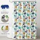 preview thumbnail 3 of 5, Style Quarters shower curtain DINOSAUR - Blue/red/yellow/green/white