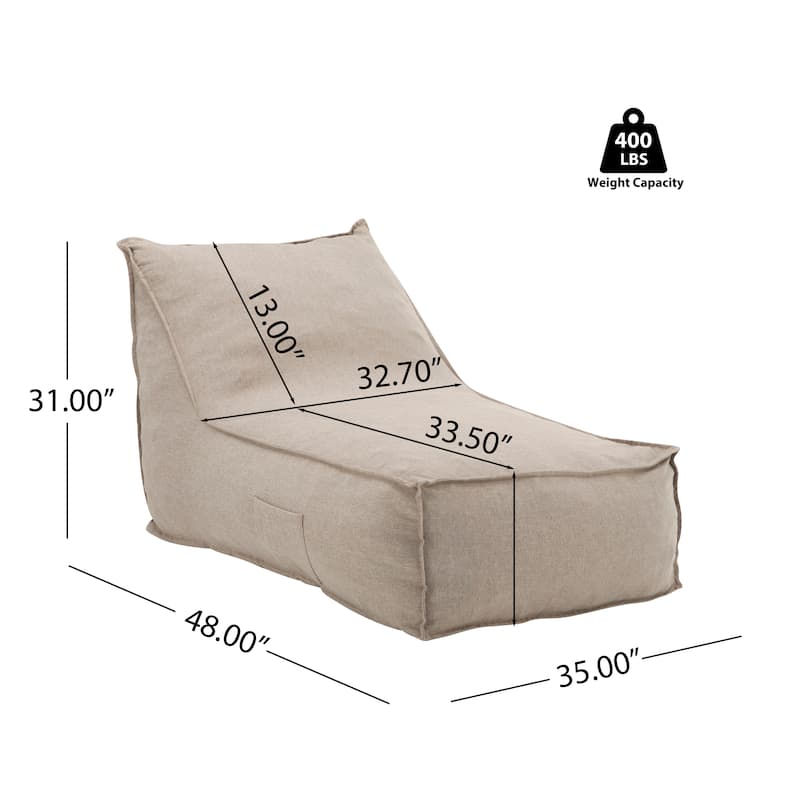 Christopher Knight Home- Carter Outdoor Fabric Bean Bag Lounge Chair