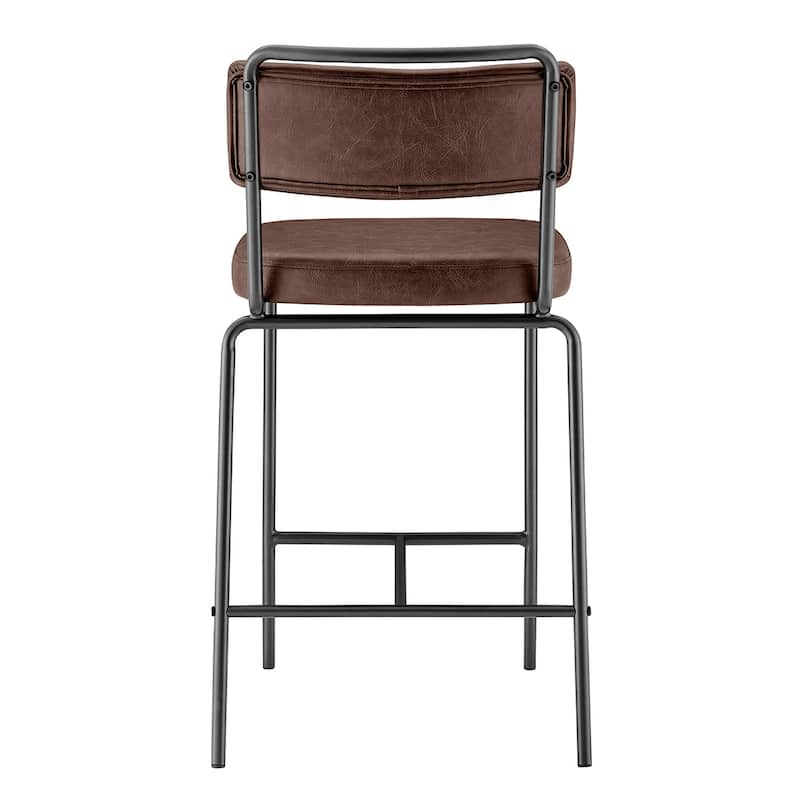 NPD Furniture Zander Faux Leather Counter Stool (Set of 4)