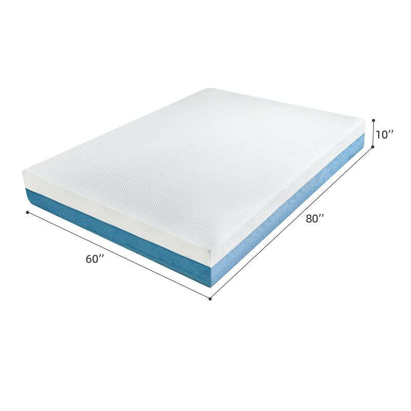 10 Inch Queen Mattress Sterilizing & Airy, Premium High Resilience for Optimal Support, Non-Toxic Eco-Friendly Fabric