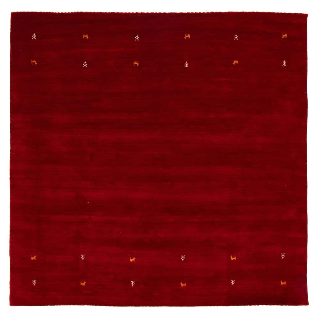 Kashkuli Gabbeh Red Rug 8'1" x 8'2" - 8'1 x 8'2