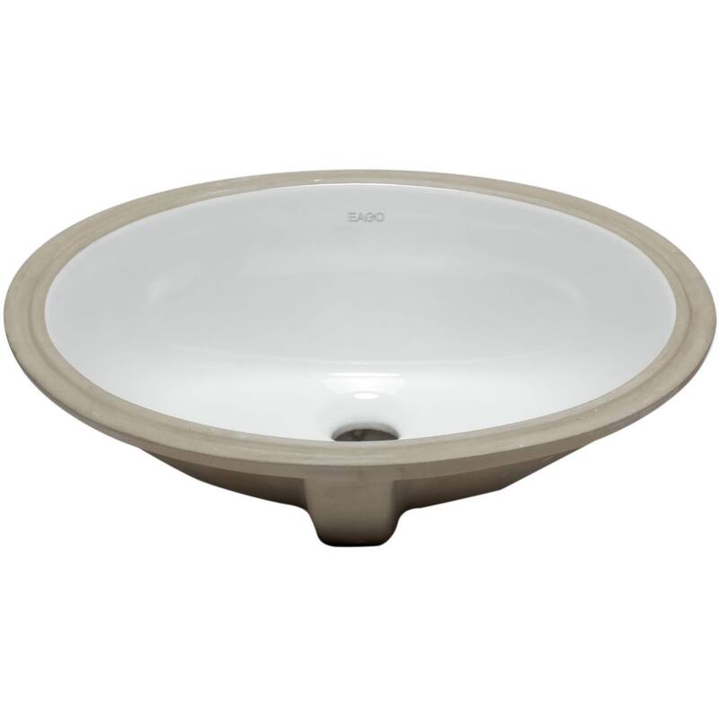 Eago 17-3/4" Undermount Bathroom Sink with Overflow