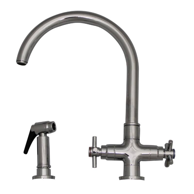 Whitehaus Collection LUXE+ Kitchen Faucet - Chrome/Clear - Polished Chrome