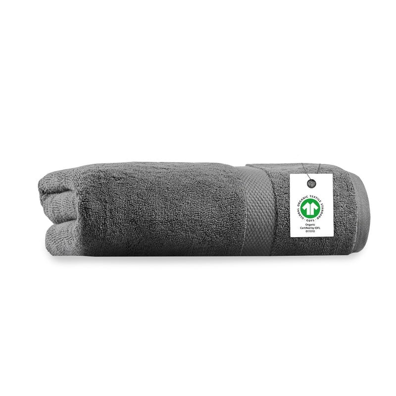 Delara Organic Cotton Luxuriously Plush Bath Towel, GOTS & OEKO-TEX Certified, 650 GSM Long Staple, Quick Dry & Ultra-Absorbent