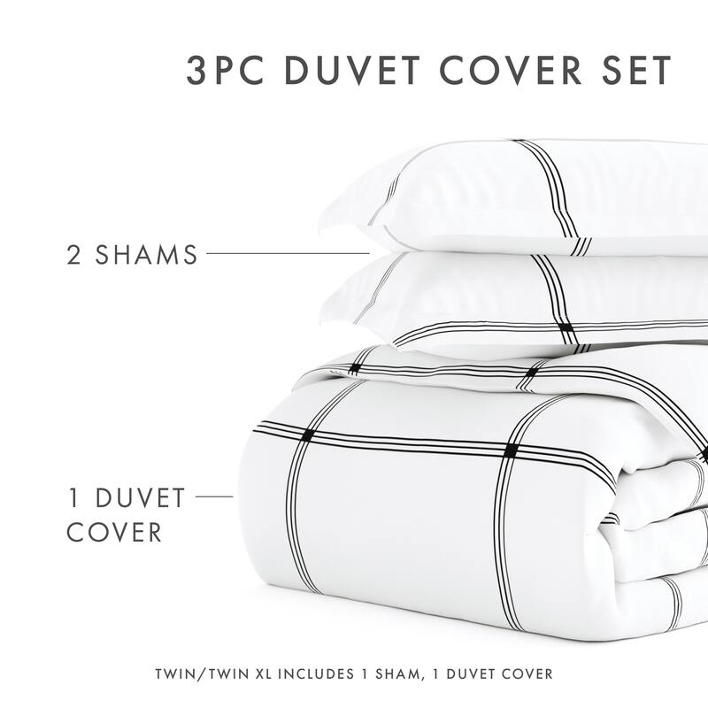 Becky Cameron Grid 3-Piece Duvet Cover Set
