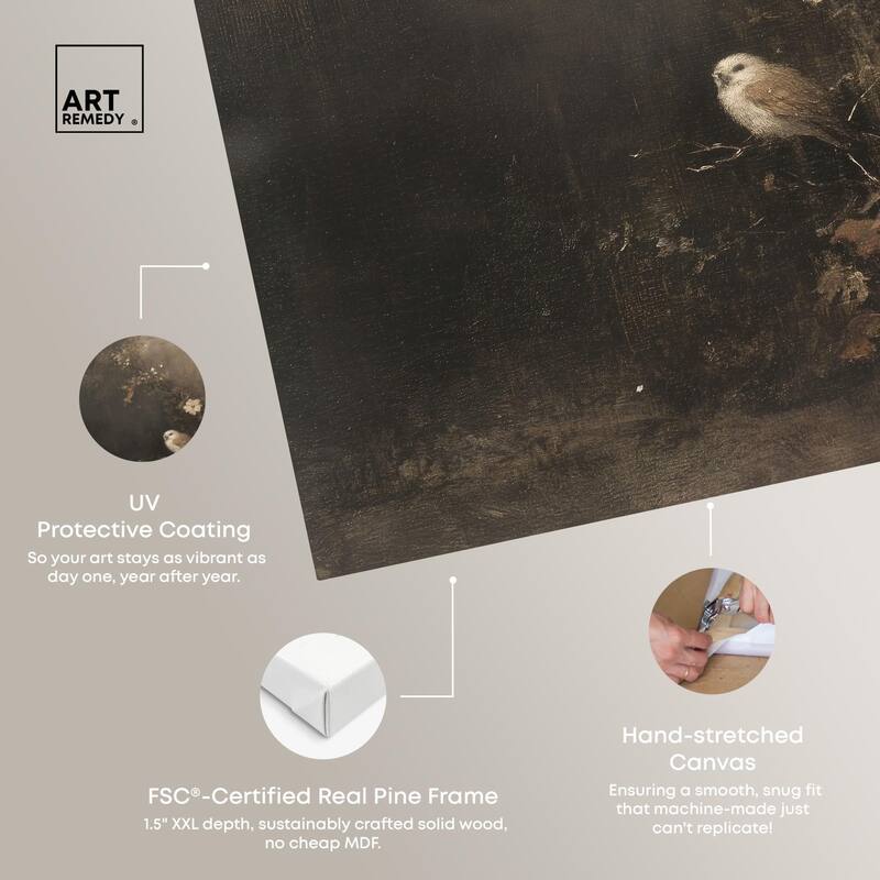 Owl in the Shadows II Canvas by Art Remedy, Gallery Wrapped