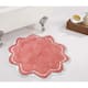 Home Weavers Allure Collection Absorbent Cotton, Machine Washable and Dry Bath Rugs - 30" Round - Coral