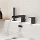 preview thumbnail 17 of 23, Bathtub Filler Faucet with Sprayer, Double-Handle Deck-Mount Roman Tub Faucet with Handshower, Pressure Balanced Valve Included