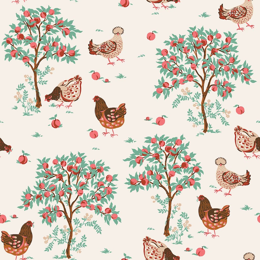 Hen House Linen Peel and Stick Wallpaper