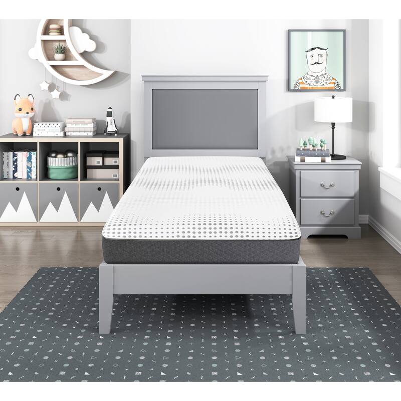 12" Plush Foam Pocket Coils Mattress, Green Tea Gel-Infused Memory Foam Hybrid Mattress in a Box