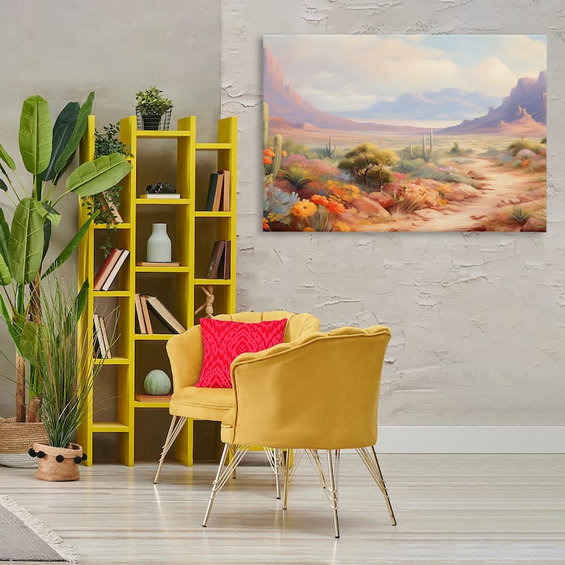 Stupell Flower Lined Desert Path Canvas Wall Art Design By Franklyn Gregory