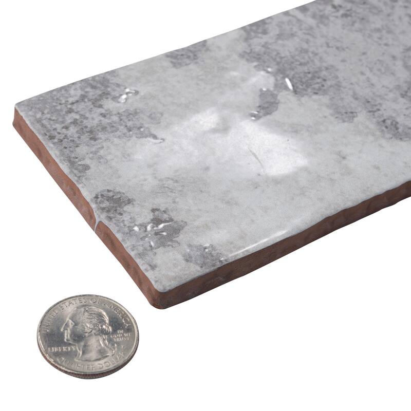 Merola Tile Biarritz Grey 3" x 12" Ceramic Wall Tile
