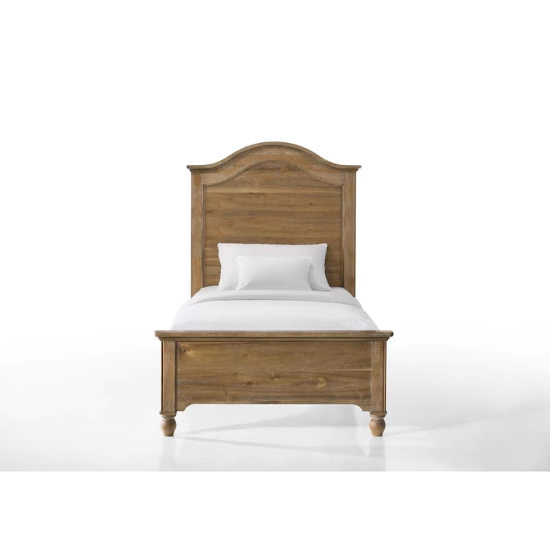 Highland Farmhouse Wood Complete Twin Bed, Sand Dune Brown