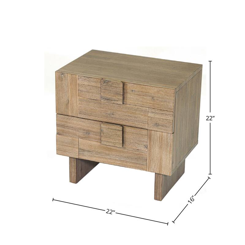 Sophie Solid Acacia 2-Drawer Nightstand