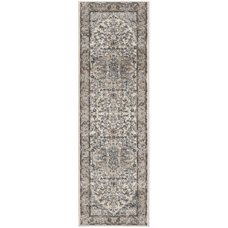 Medi Power Loomed Distressed Traditional Area Rug By HomeRoots - 72' X '26' X '0.32