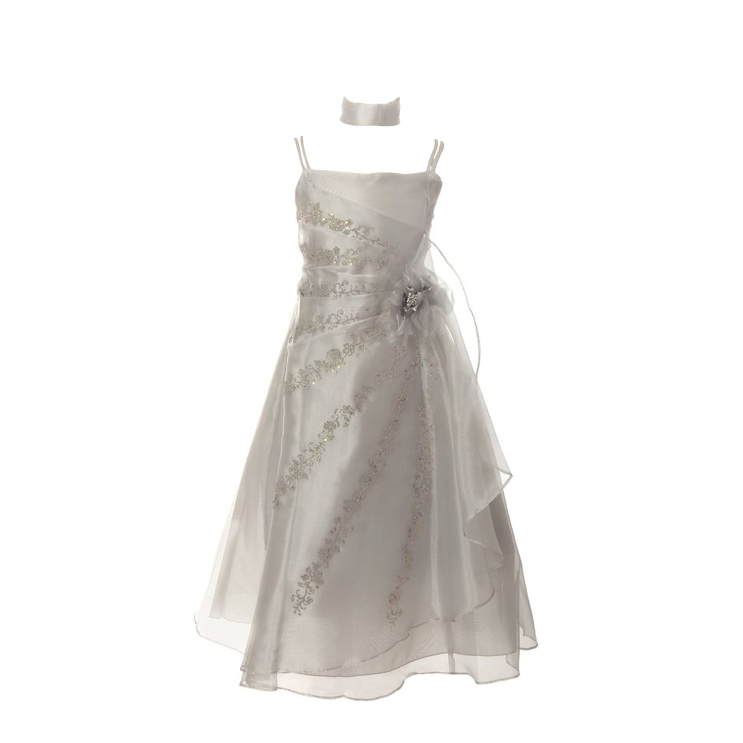Junior bridesmaid dresses silver Clearance