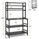 preview thumbnail 17 of 15, 5-Tier Kitchen Bakers Rack Kitchen Stand Utility Storage Cart