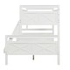 preview thumbnail 7 of 7, White Twin over Full Bunk Bed with Ladder & Guardrail