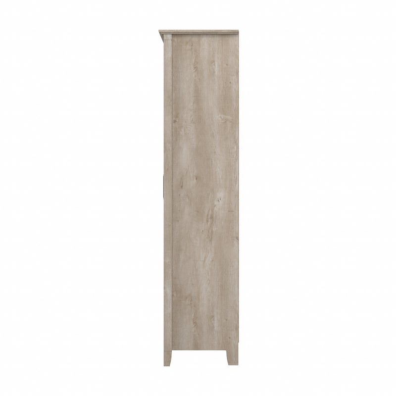Key West Tall Storage Cabinet with Doors and Shelves by Bush Furniture