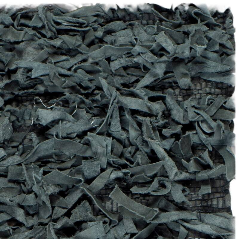 SAFAVIEH Handmade Leather Shag Carlijn Modern Decorative Rug