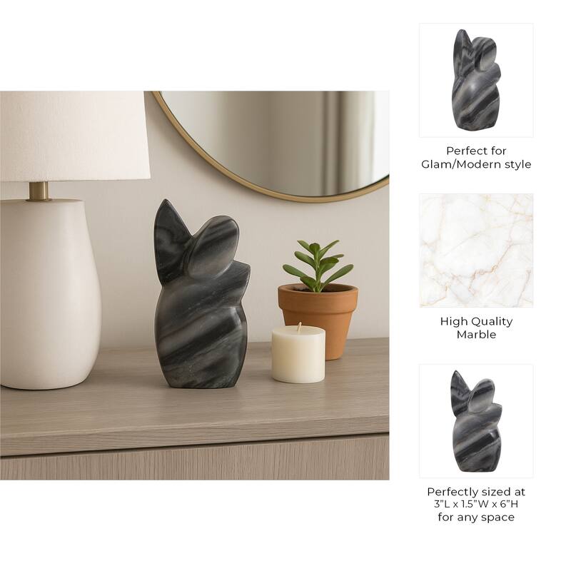 Marble Decorative Statue Elegant Contemporary Carved Figurine