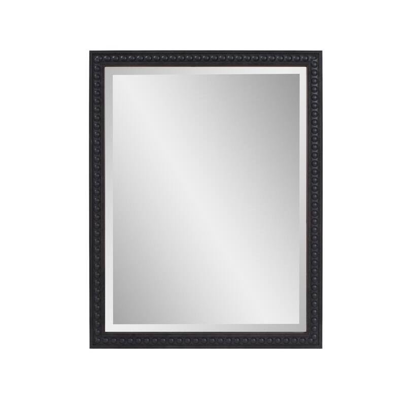 Beaded Vanity Mirror - Black - 34H x 28W x 4D