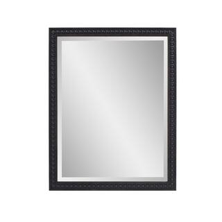Beaded Vanity Mirror - Black - 34H x 28W x 4D