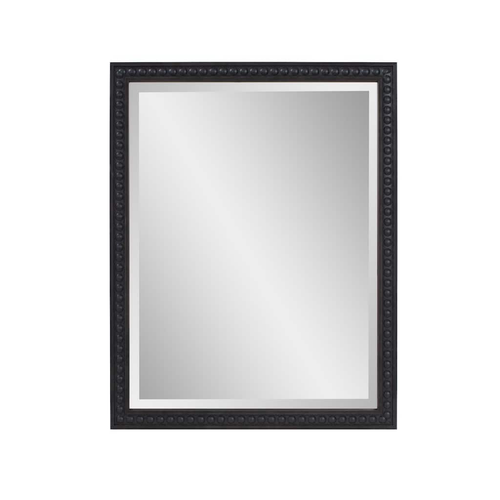Beaded Vanity Mirror - Black - 34H x 28W x 4D