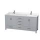 Option Gray / Giotto Quartz Top / Brushed Chrome Hardware