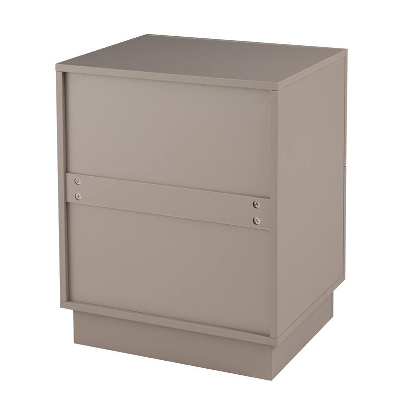 COZAYH Sculptural Mid-Century Modern Dresser & Nightstand with Geometric Square Pattern, Contemporary Chest and Bedside Table
