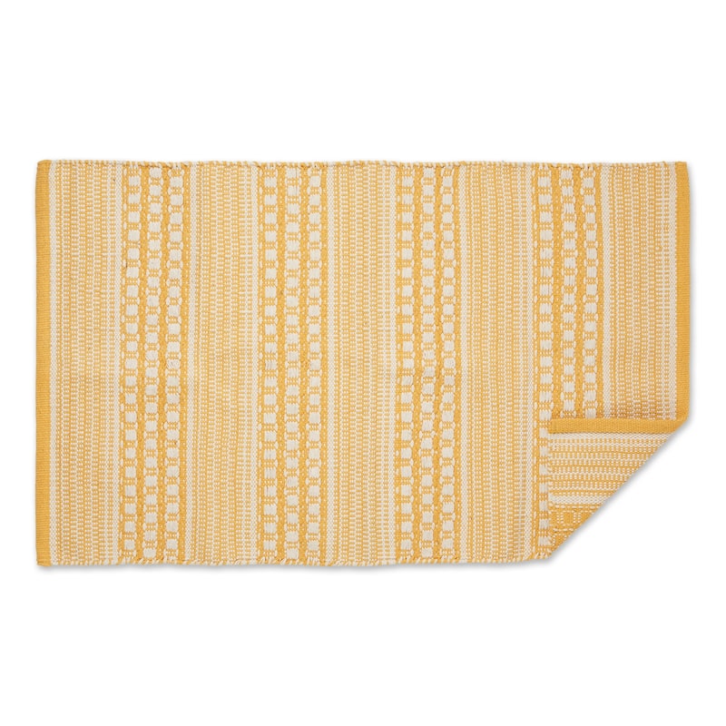 DII Stone Dobby Stripe Hand-Loomed Rug 2ft 6inx6 Ft - 36.0 In. L X 24.0 In. W X 0.2 In. H