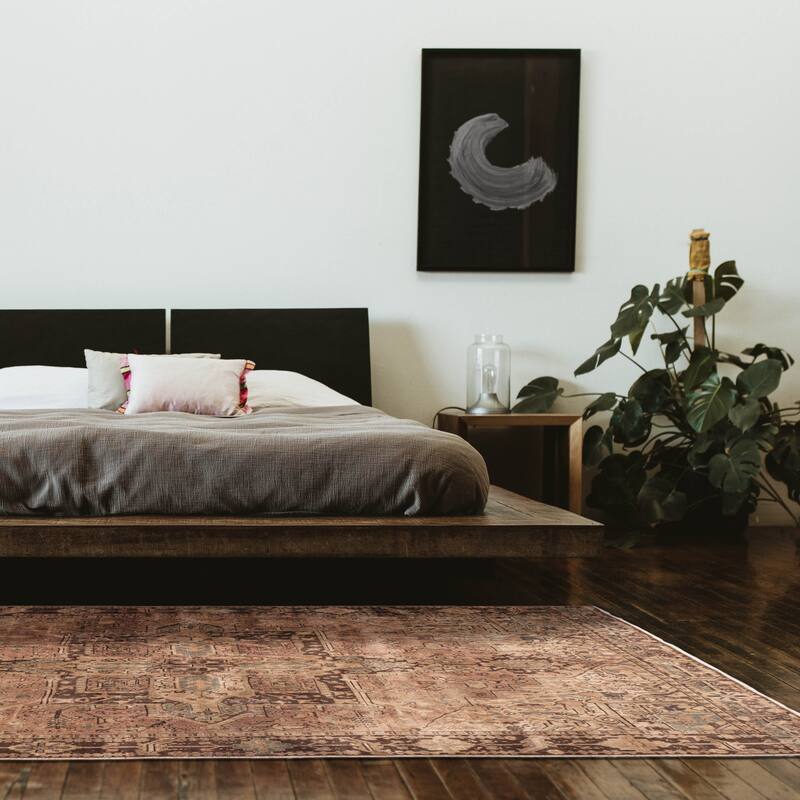 ECARPETGALLERY Hand-knotted Antalya Vintage Brown Wool Rug - 6'5 x 9'0