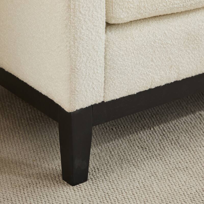 66.34"W Elegant Upholstered Bench, Ottoman with Wood Legs & 2 Bolster Pillows for End of Bed, Bedroom, Living Room, Entryway