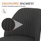 preview thumbnail 48 of 46, Armless Fabric Home Office Desk Chairs, Adjustable Height Swivel Task Vanity Chair, Task Chairs with Swivel Wheels - N/A