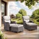 Option Brown Rattan - Beige Cushion
