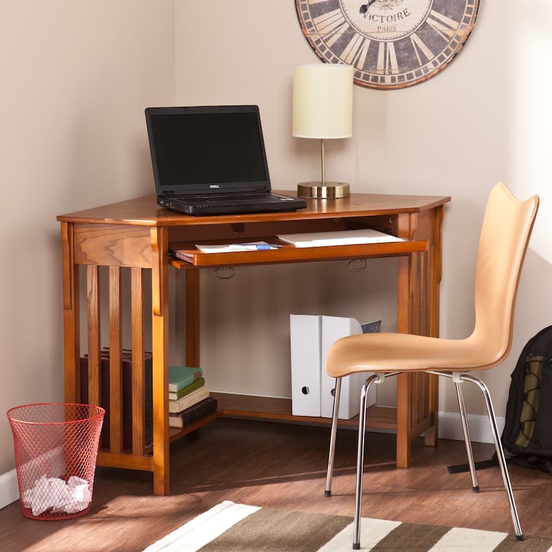 Porch & Den Crescent Mission-style Corner Desk