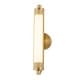preview thumbnail 9 of 10, 18.5" Mid-Century Modern Brushed Brass Rotatble Cylinder LED Vanity/Picture Light with Milk White Round Tube Shade